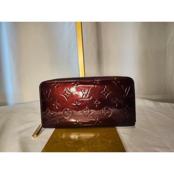 Louis Vuitton Vernis Zippy Wallet Amarante Burgundy With Box, Dustbag LV Patent - Picture 2 of 16